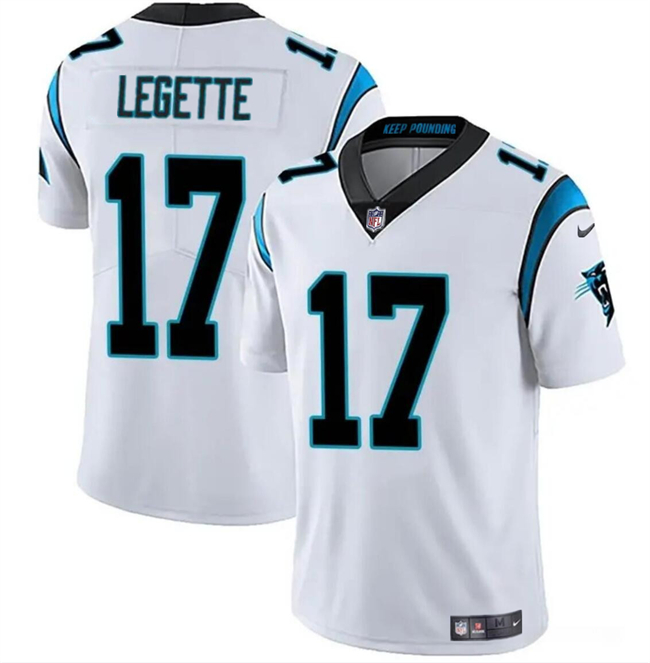 Youth Carolina Panthers #17 Xavier Legette White 2024 Draft Vapor Limited Stitched Football Jersey